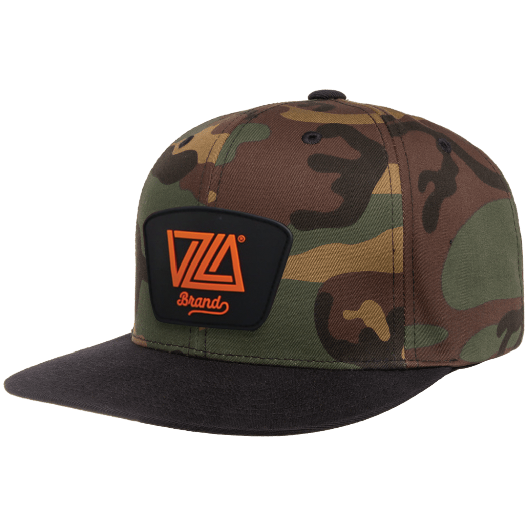 VZLA Flat Bill Snapback Hat - Camo/Black 2.0