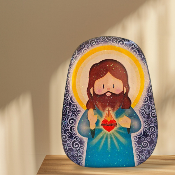 Sagrado Corazón de Jesus en Resina 10cm Modelo #2