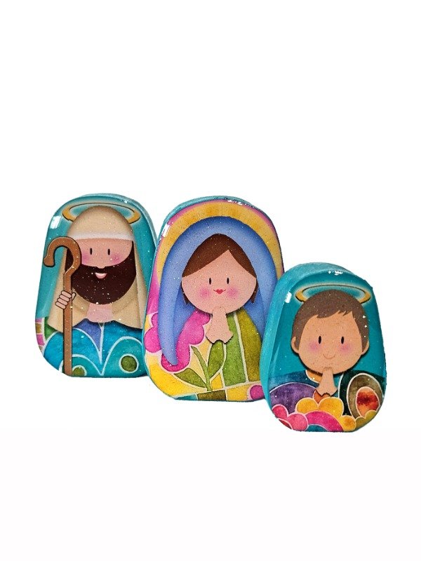 Pesebre Colorido de Tres Piezas