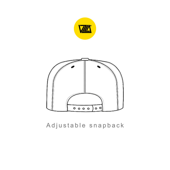 VZLA Heather Black Flat Bill Snapback Hat
