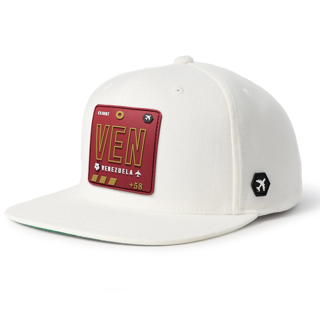 VEN - Venezuela Flat Snapback Blanca/Vinotinto