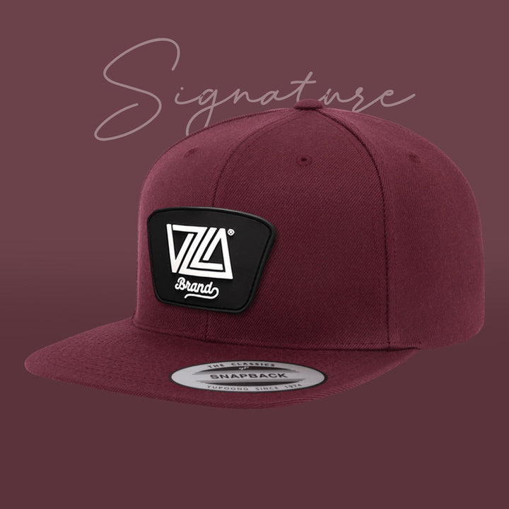 VZLA Maroon Signature Flat Snapback