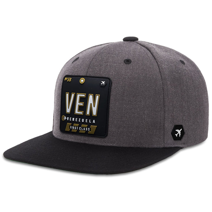VEN - Venezuela Flat Snapback Dark Heather/Black