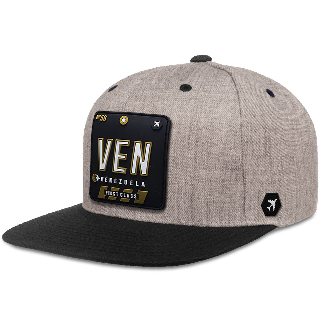 VEN - Venezuela Flat Snapback Heather/Black