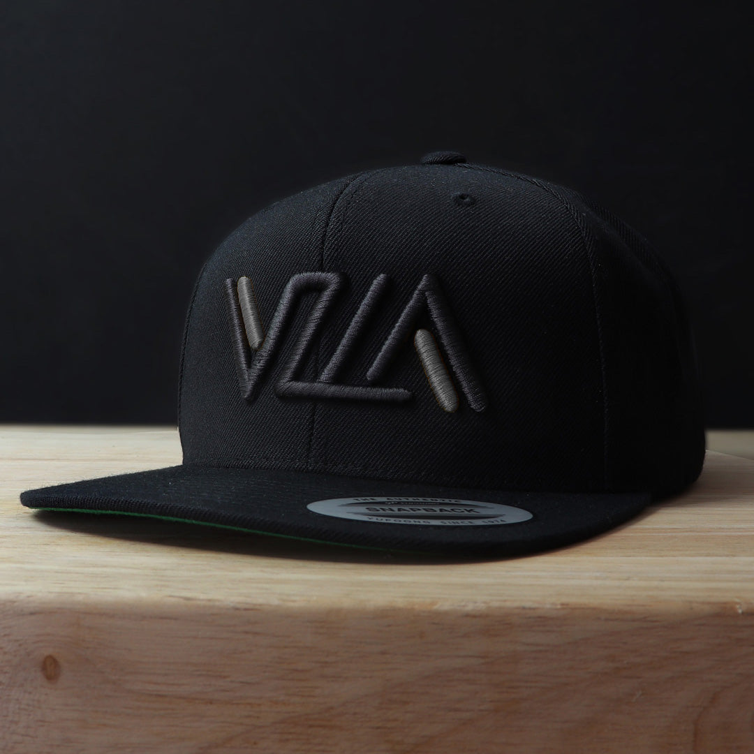 VZLA BLK Flat Bill Snapback Hat