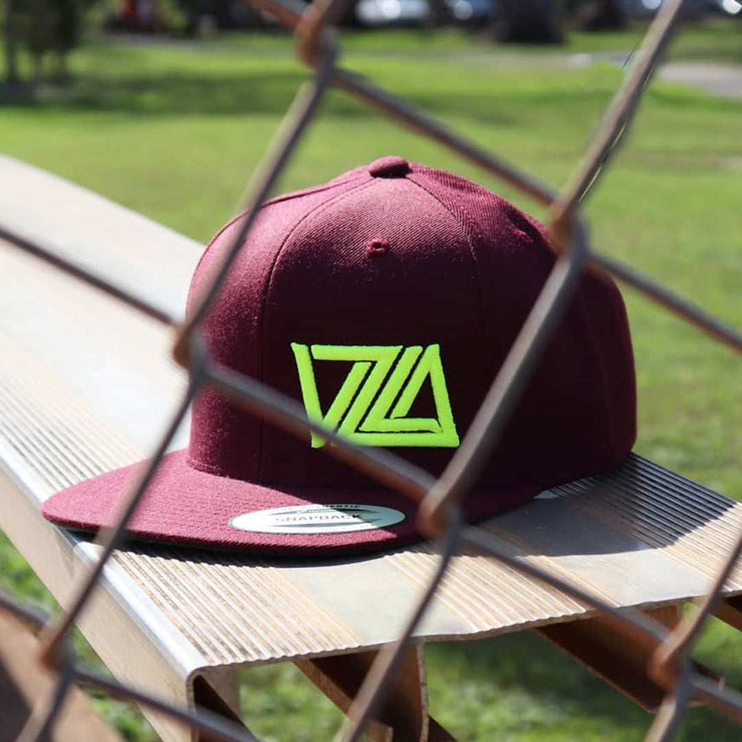VZLA Flat Bill Snapback Hat (Vinotinto)