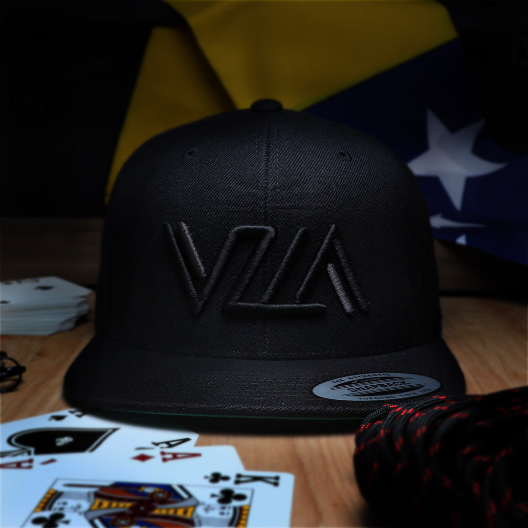 VZLA BLK Flat Bill Snapback Hat