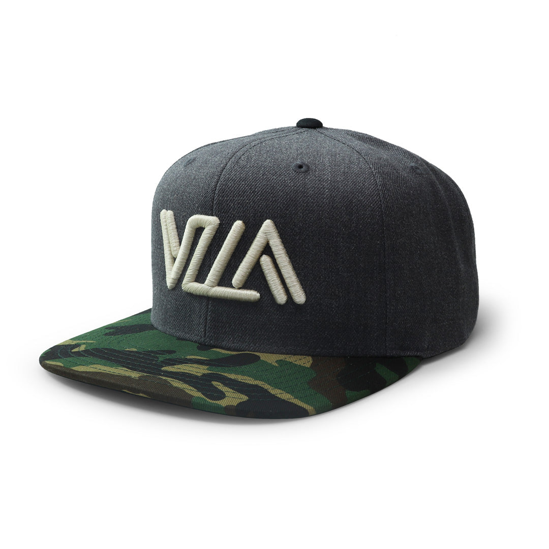 VZLA Dark Heather Camo Flat Bill Snapback Hat