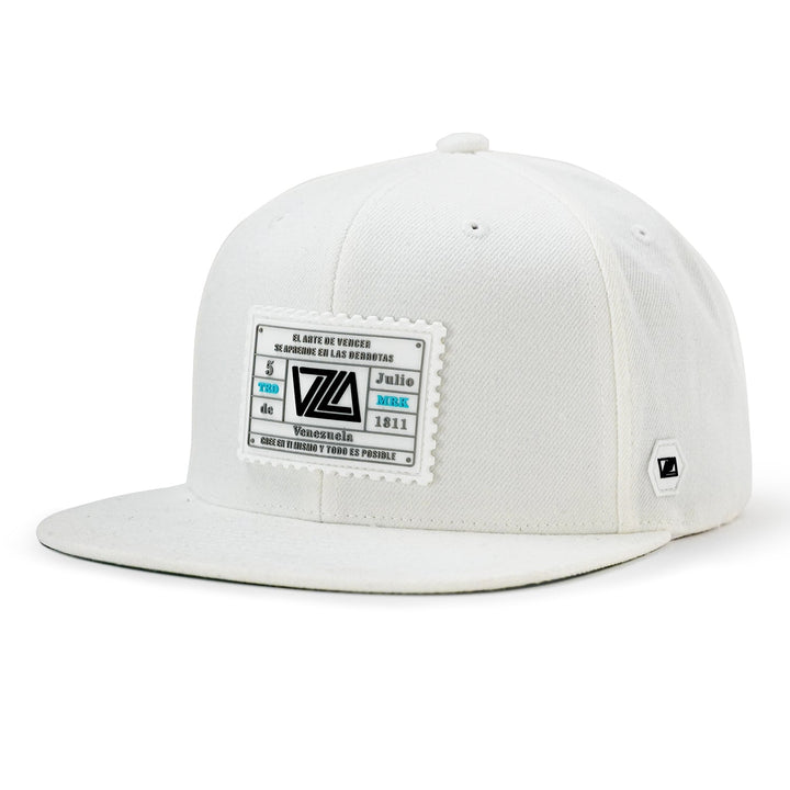 VZLA White Snapback Hat - 5 de Julio