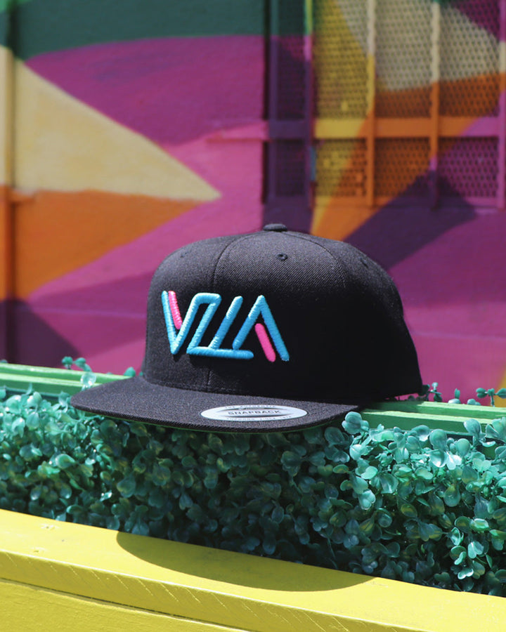 VZLA VICE Black Flat Bill Snapback Hat