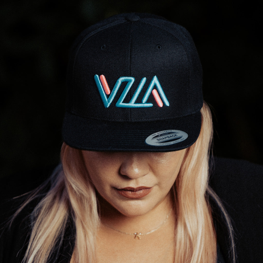 VZLA VICE Black Flat Bill Snapback Hat