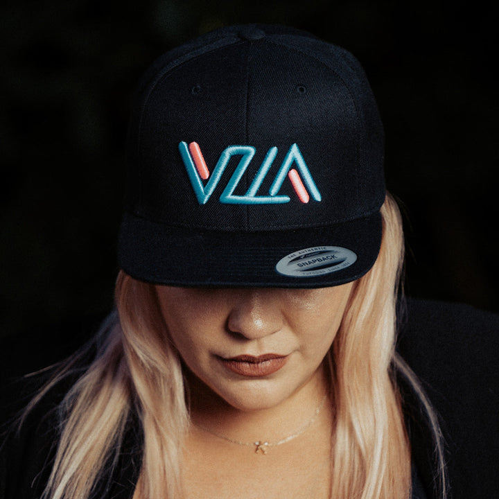 VZLA VICE Black Flat Bill Snapback Hat