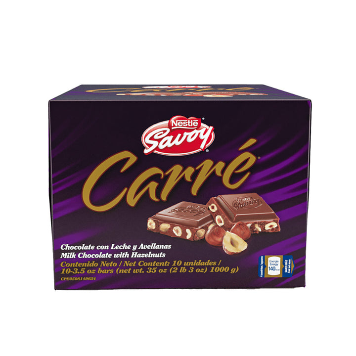 Caja Savoy Carré Avellana 100gr - 10 unidades