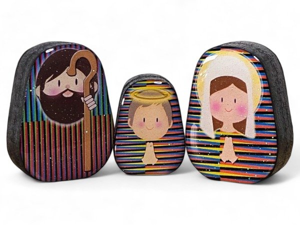 Pesebre Venezolano de Tres Piezas Estilo Cruz Diez