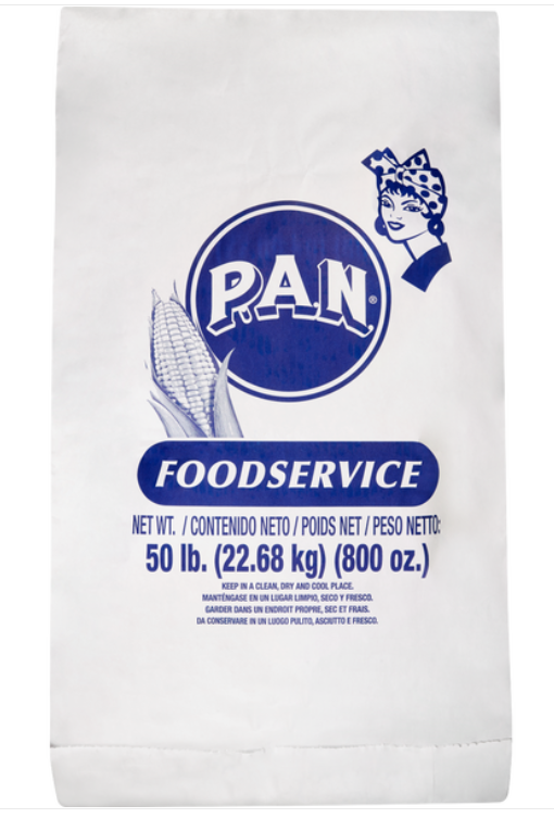 PAN White Corn Meal, 50 lbs